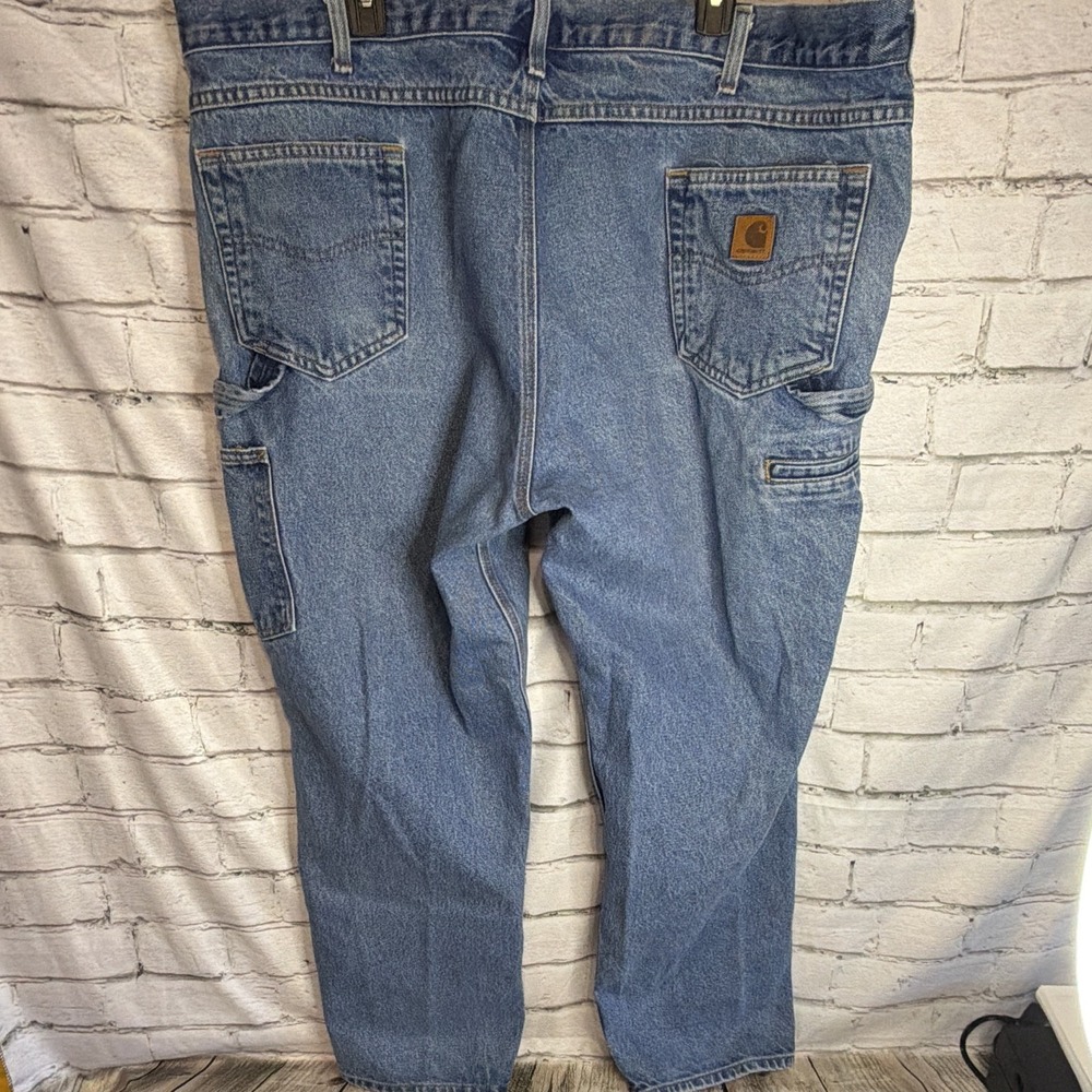 VTG Carhartt Carpenter Jeans Men 44x30 B137DST Baggy Dungaree Fit Workwear Denim